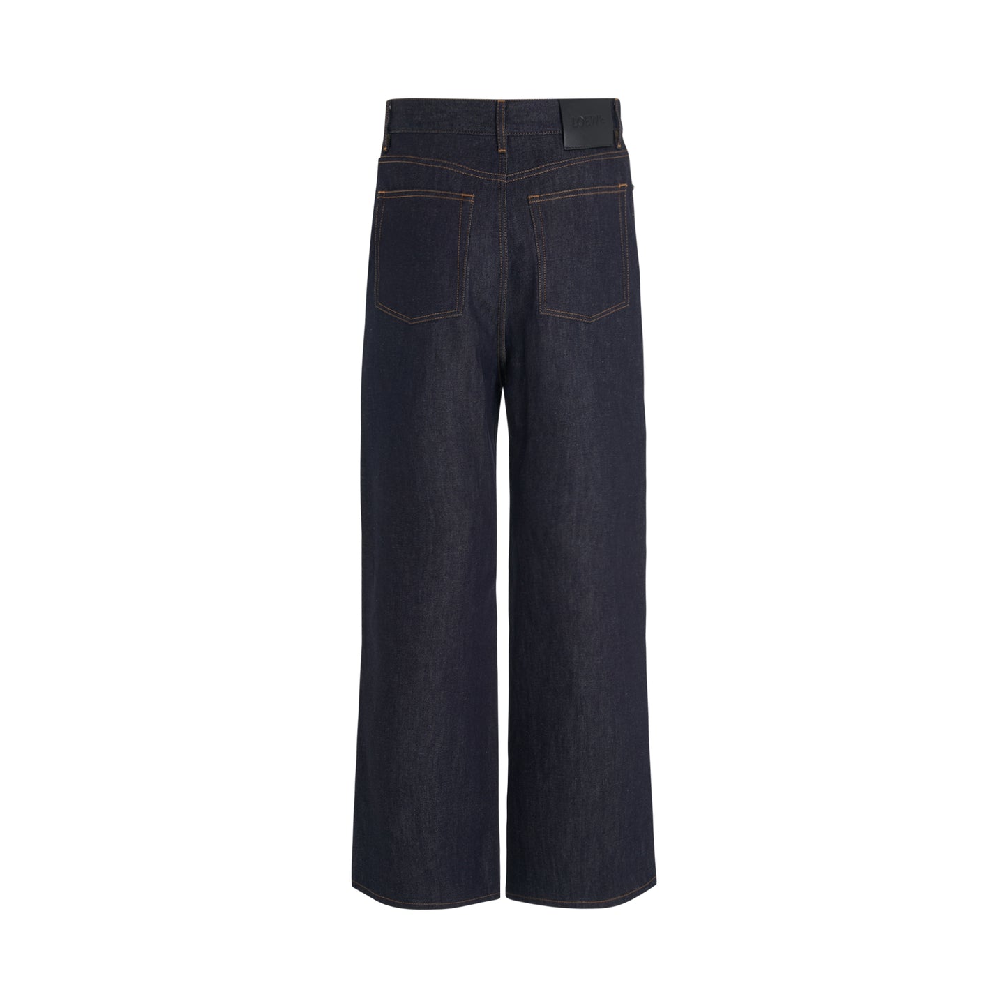 Men High Waisted Jeans in Raw Denim