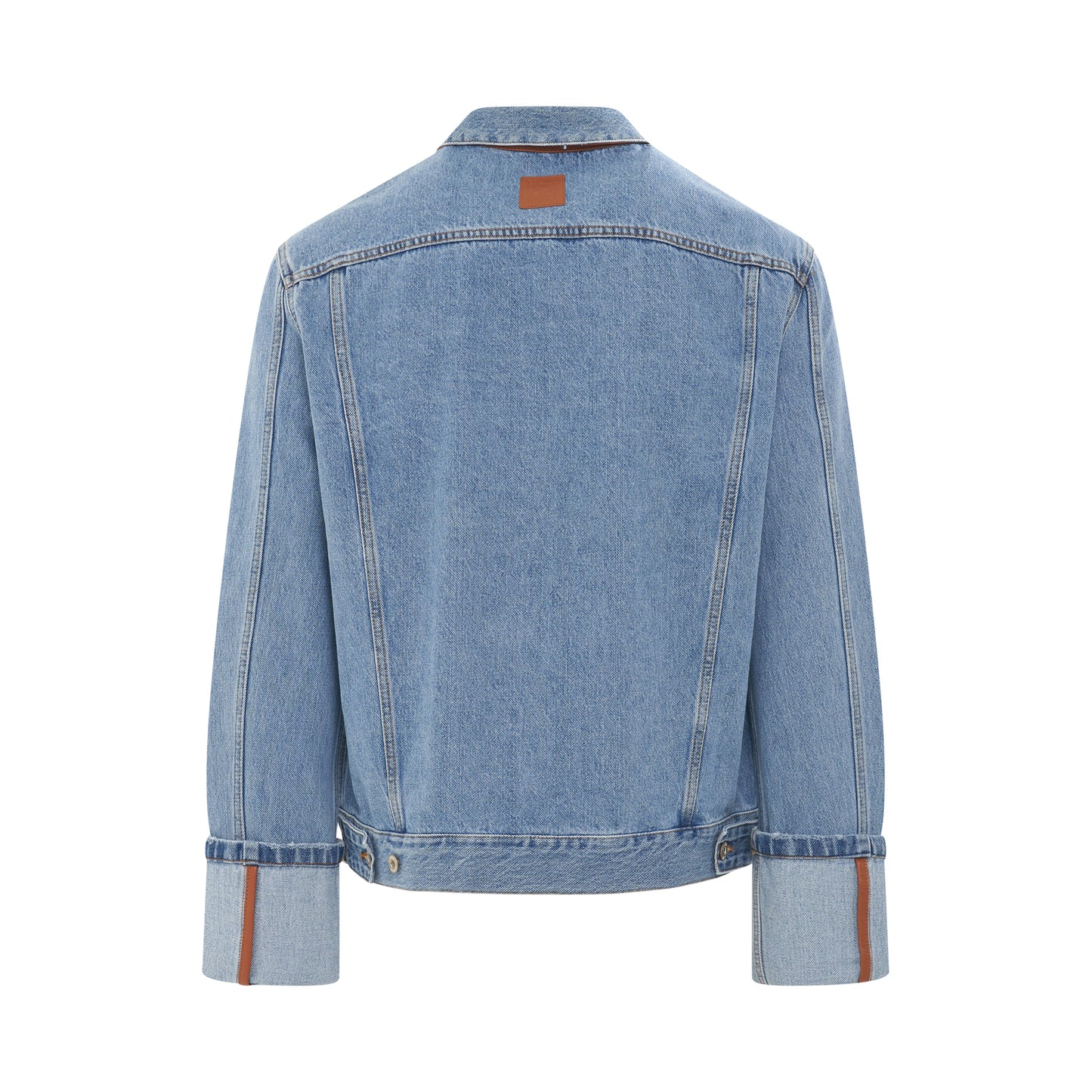 Fisherman Turn Up Jacket in Light Denim