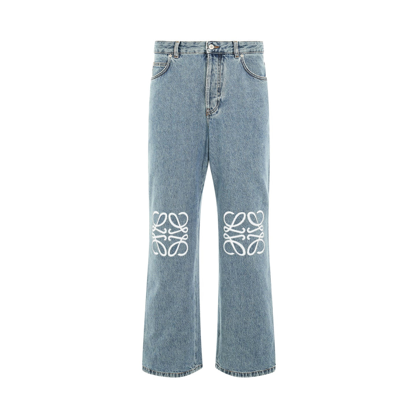 Anagram Baggy Jeans AF in Mid Blue Denim