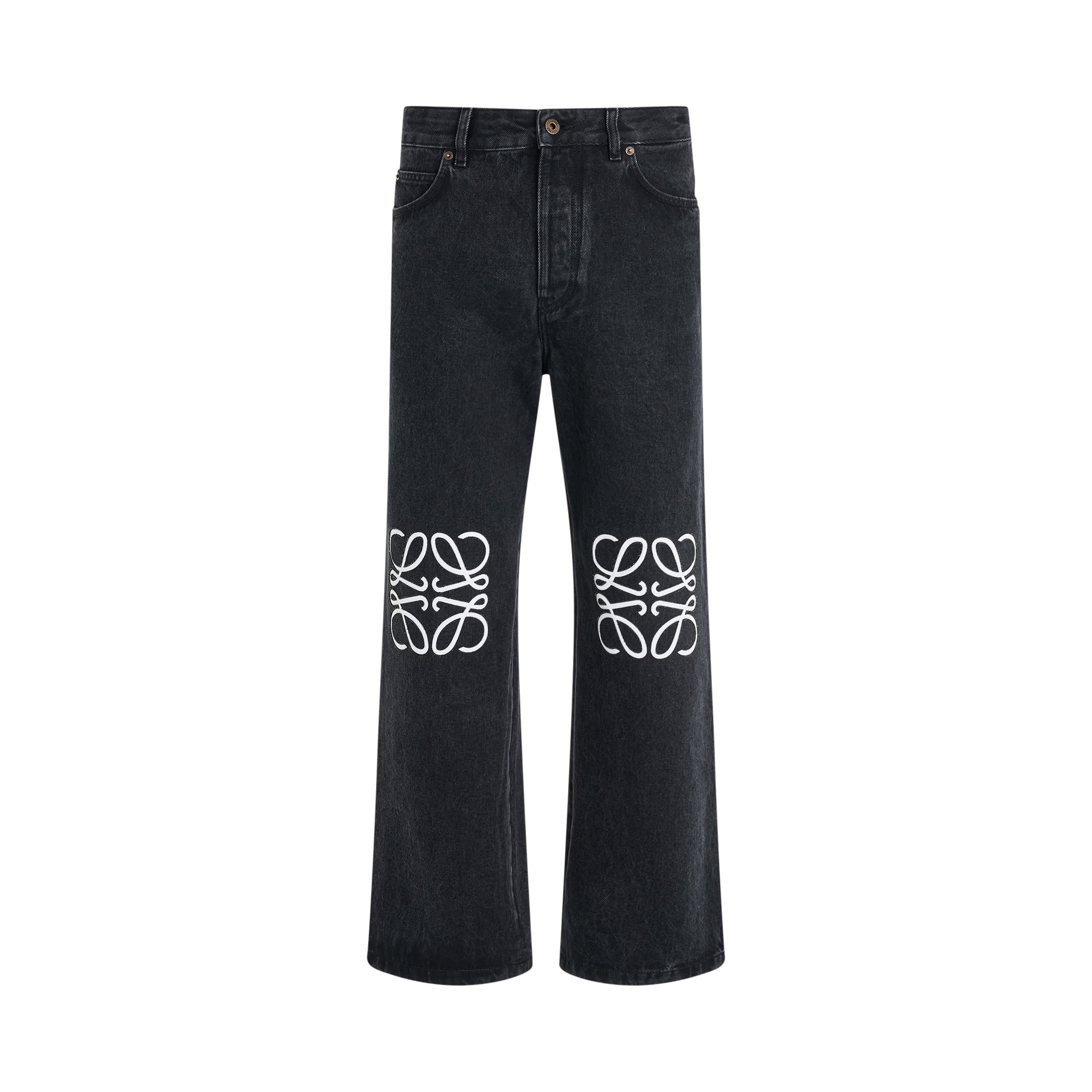 Anagram Baggy Jeans AF in Black Denim