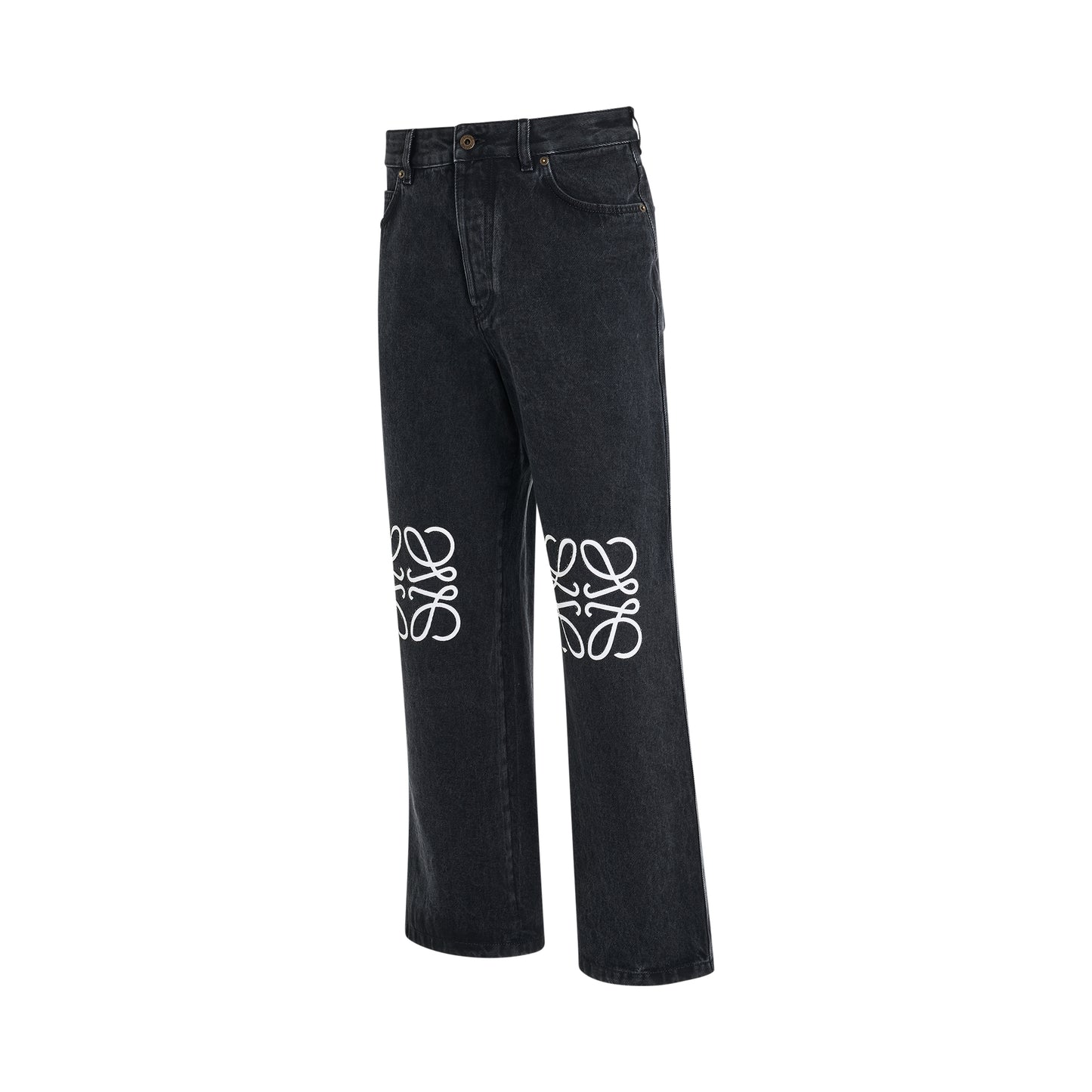 Anagram Baggy Jeans in Black Denim