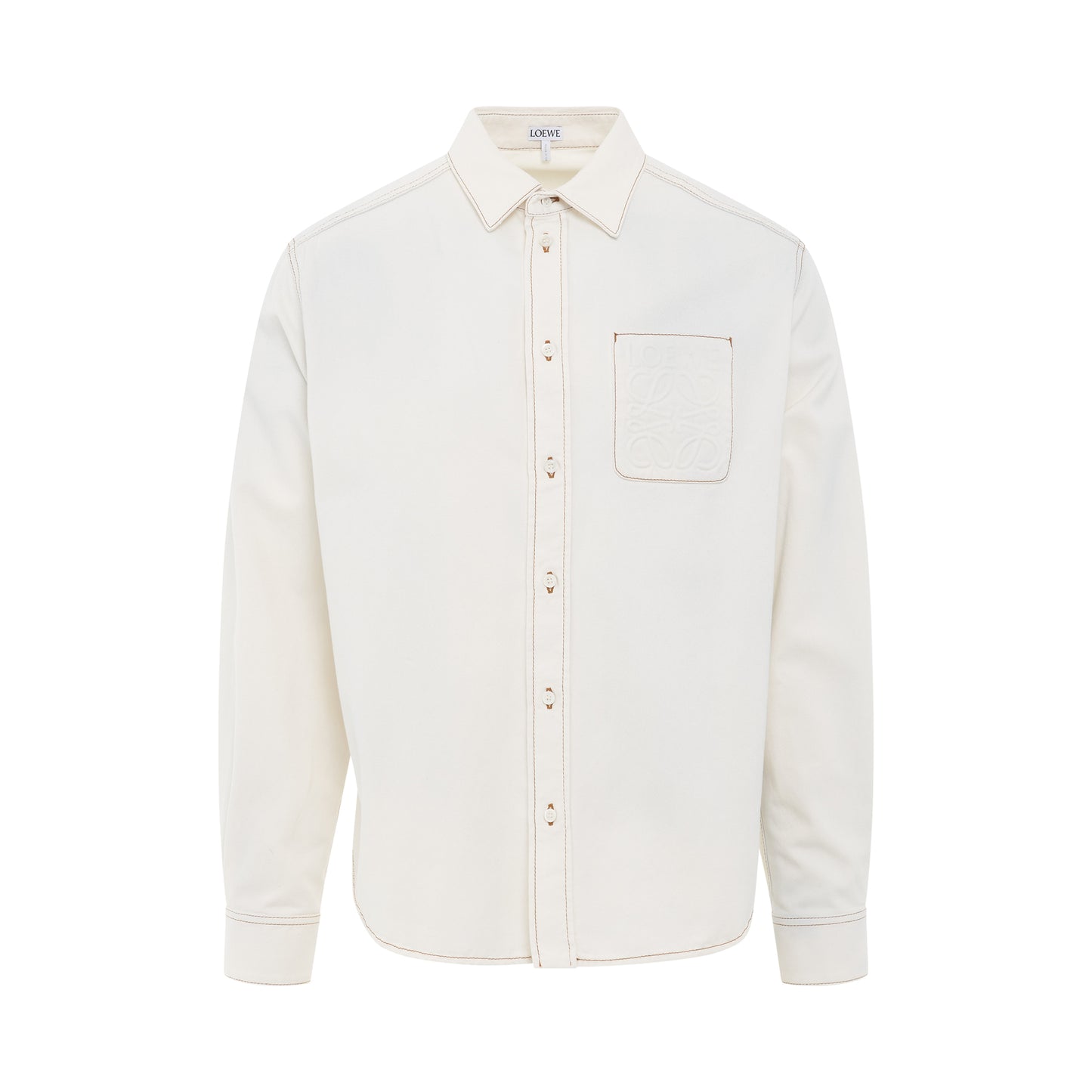 Anagram Pocket Shirt in White Ash