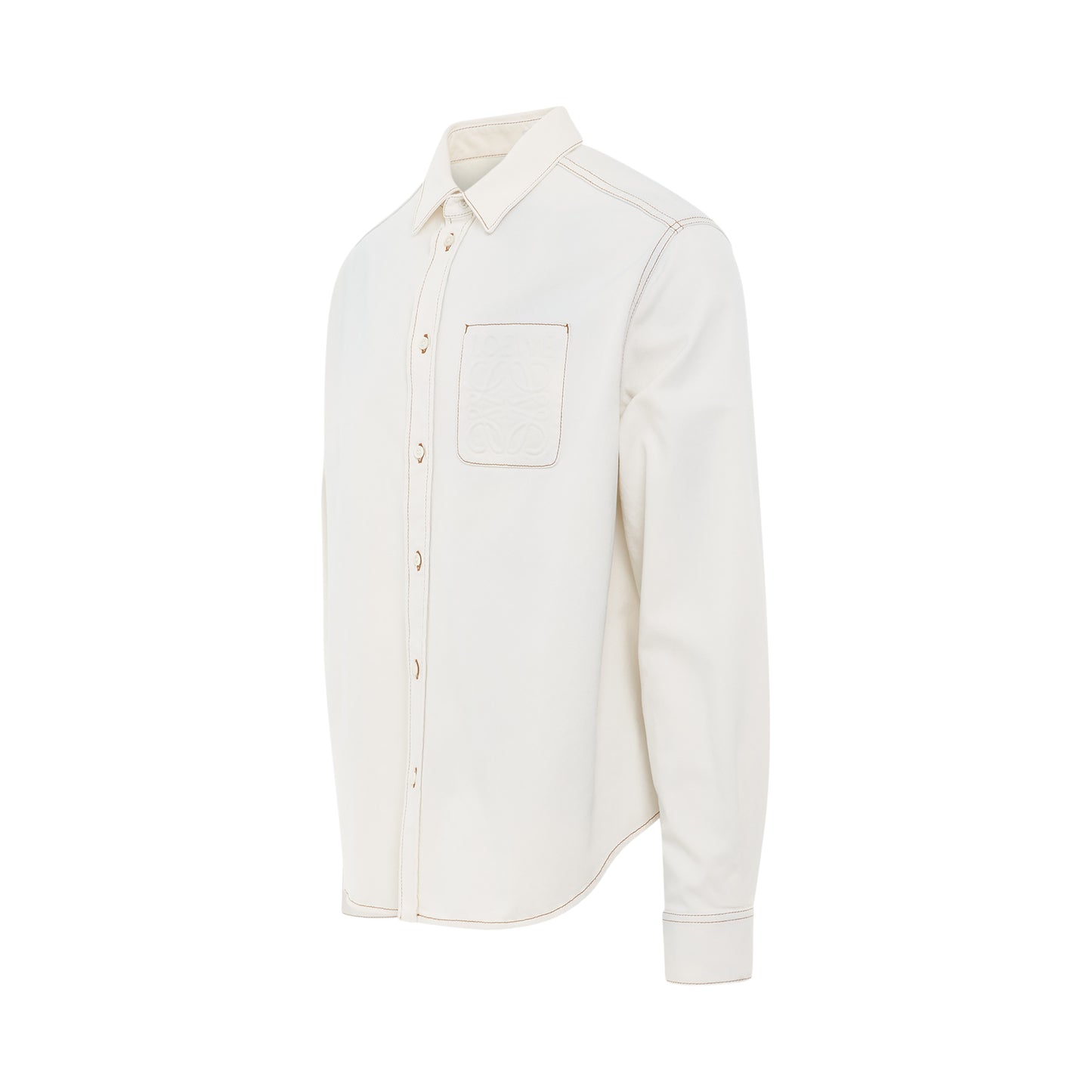 Anagram Pocket Shirt in White Ash