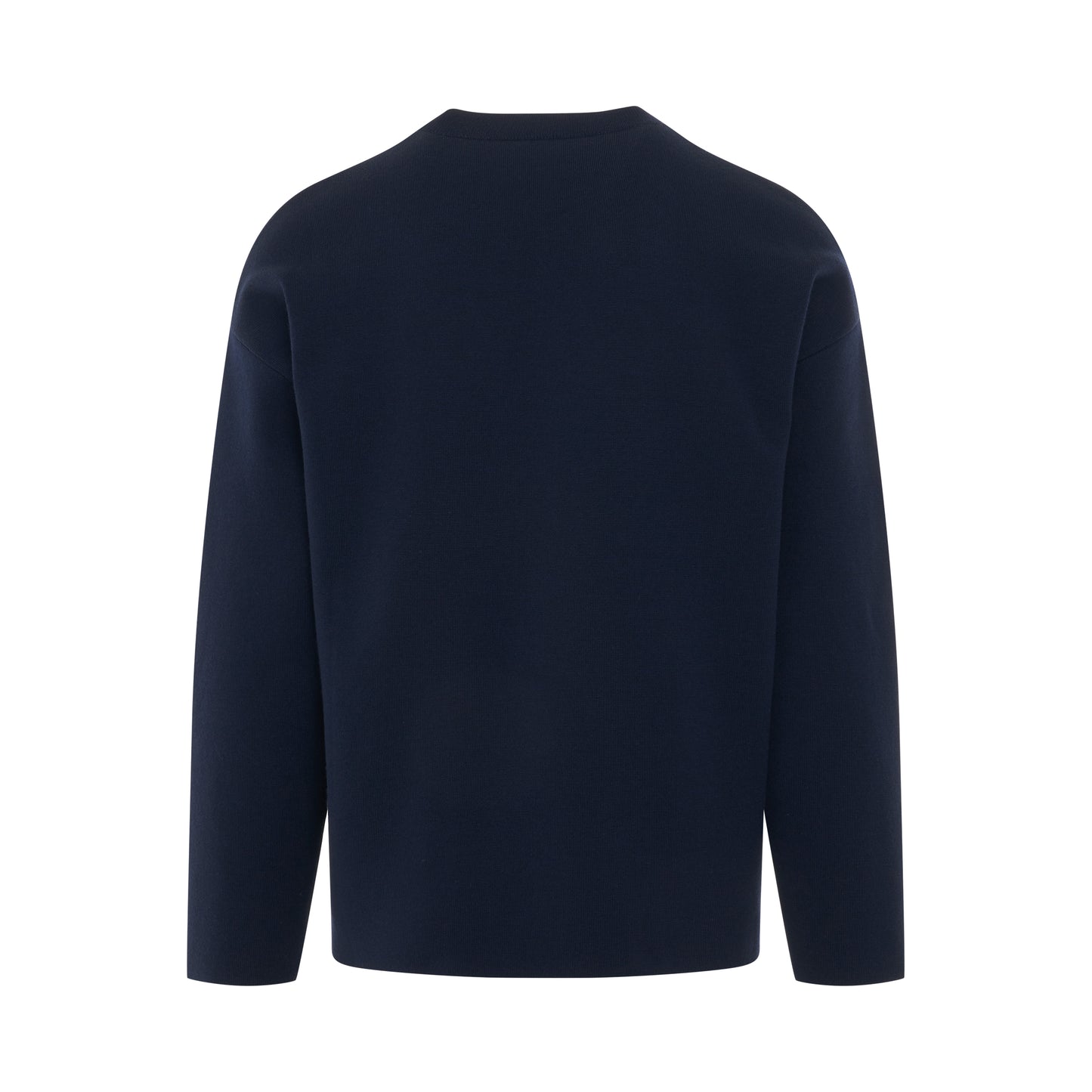 Debossed Anagram Sweater in Navy Blue