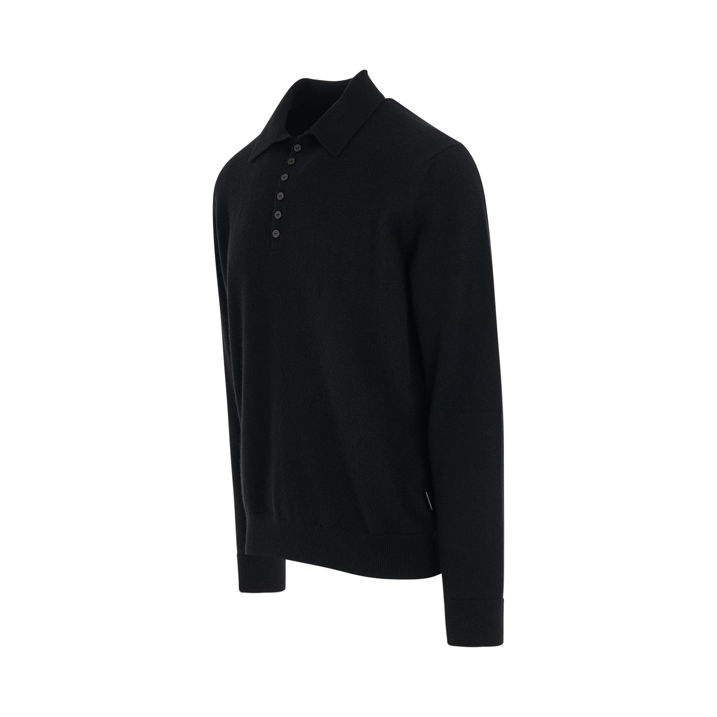 Polo Sweater in Black