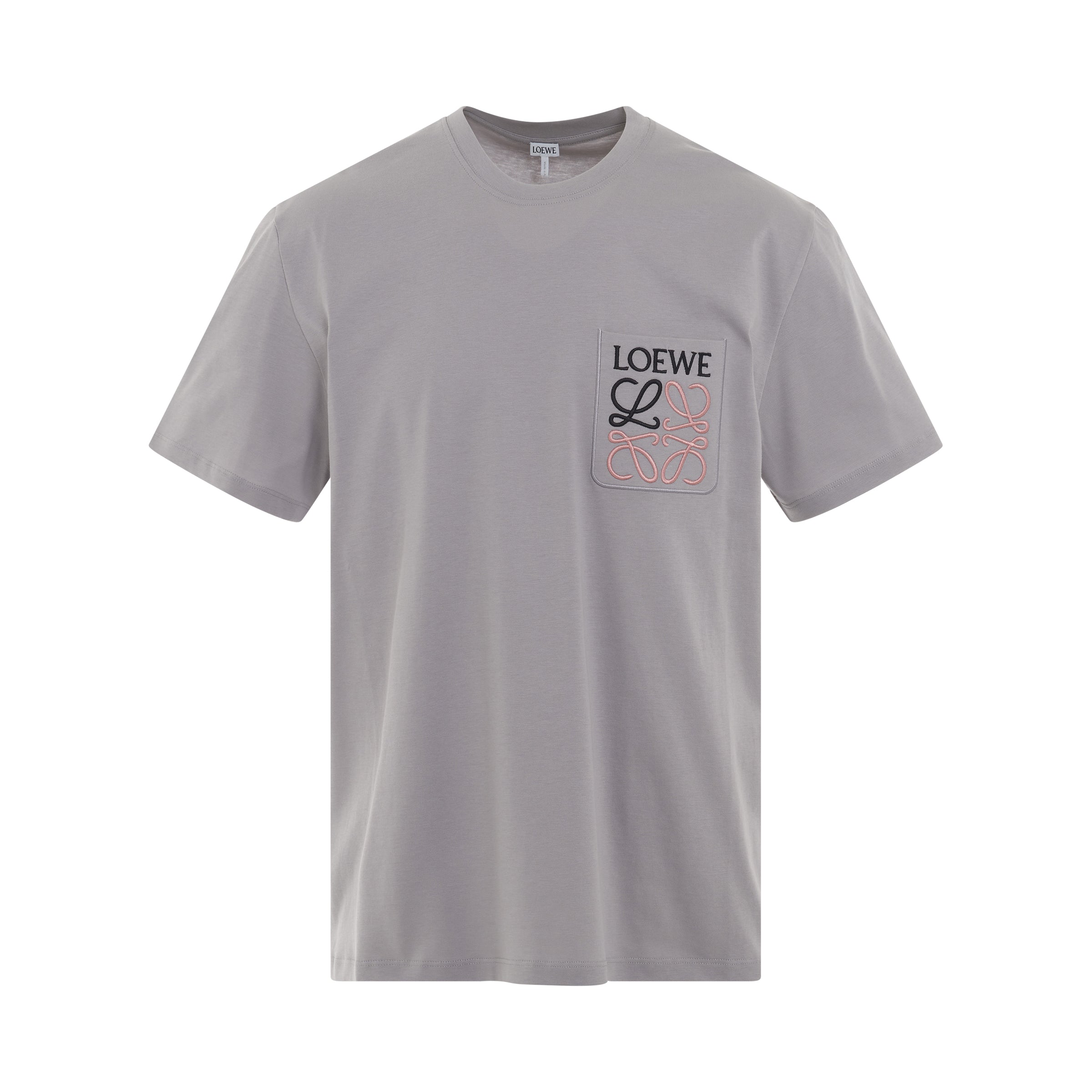 Anagram Pocket T-Shirt in Medium Grey