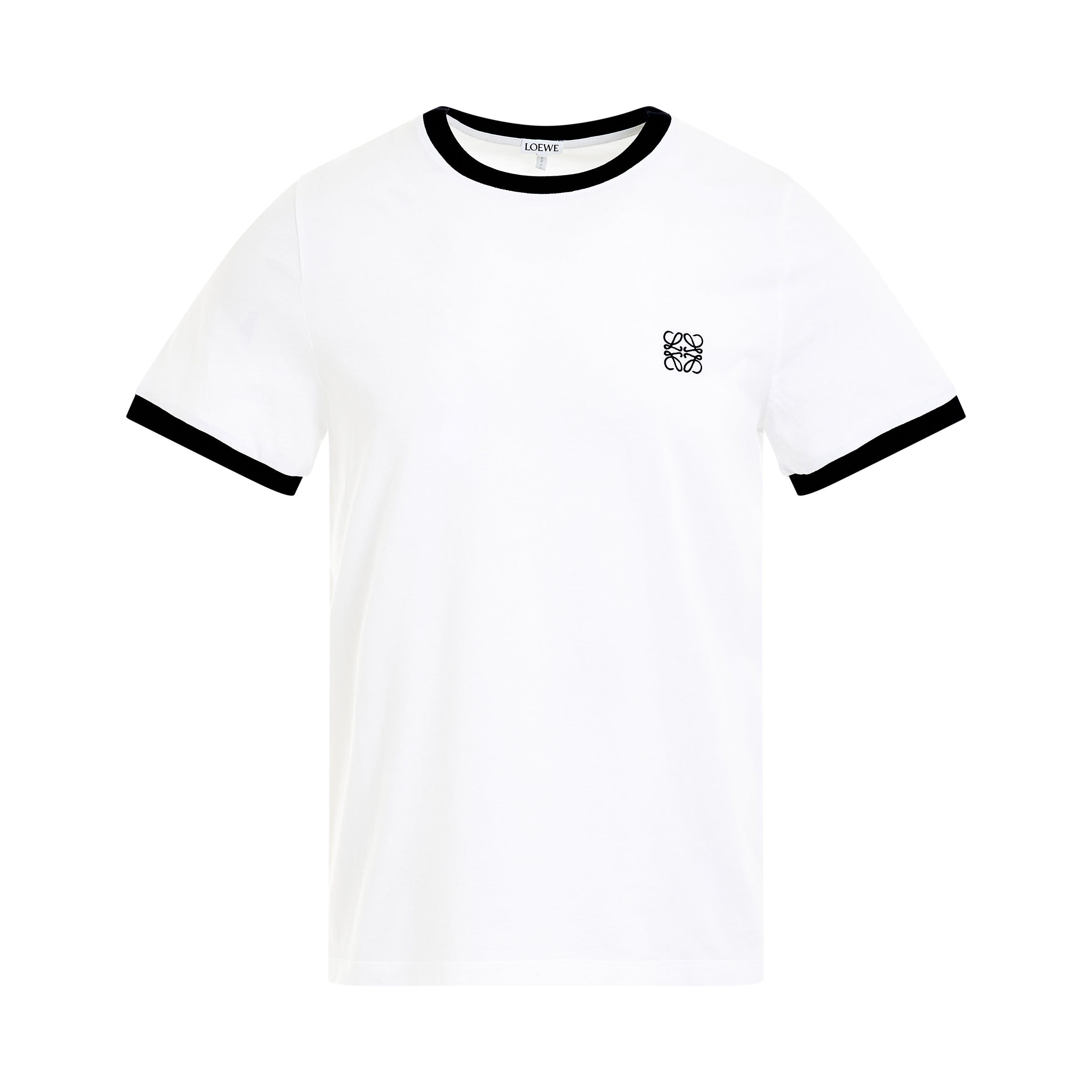 Anagram Contrast T-Shirt in White/Black
