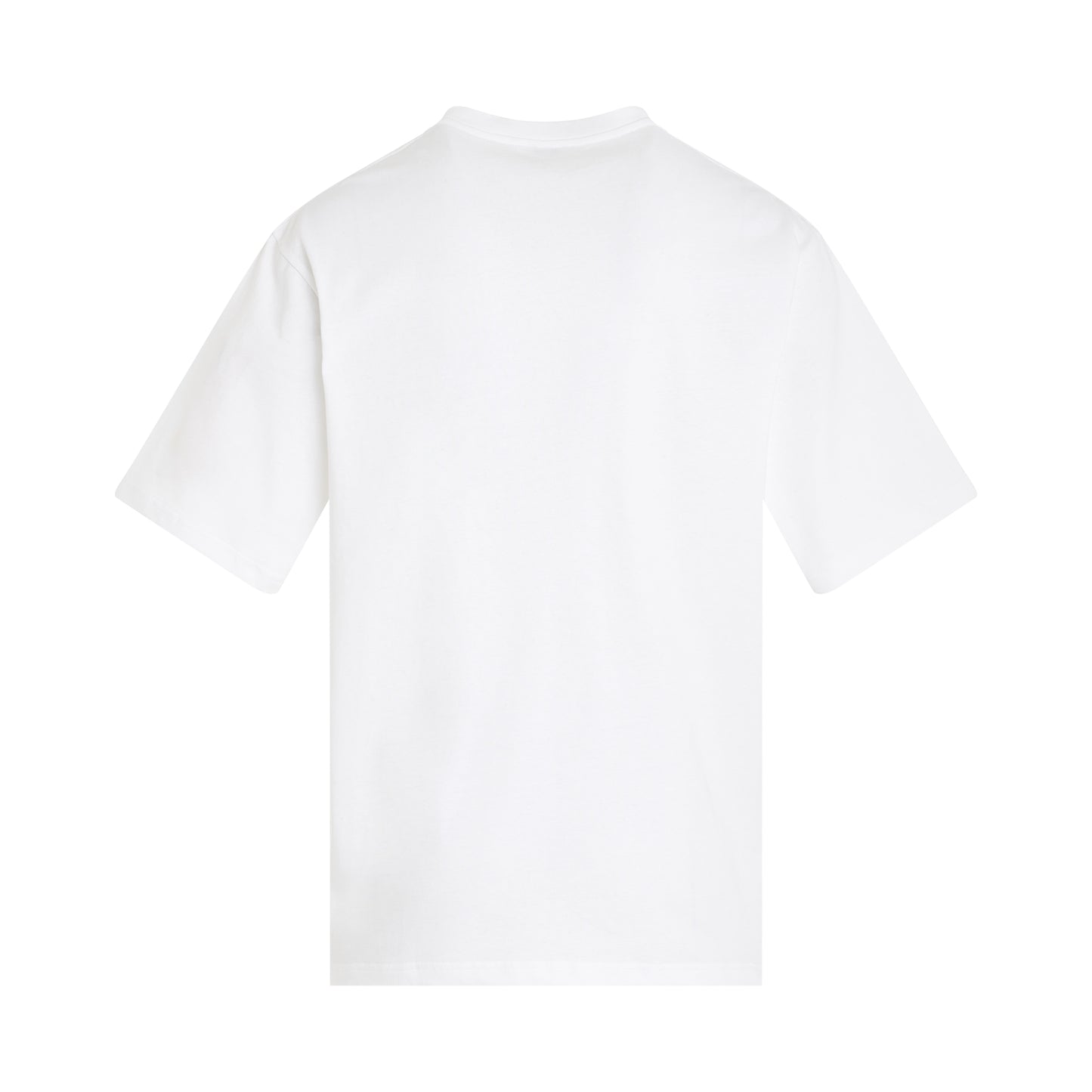 Embroidered Distorted Logo T-Shirt in Off White