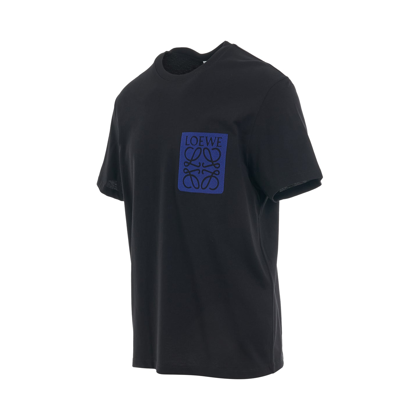 Anagram Logo Embroidered Relax Fit T-Shirt in Black