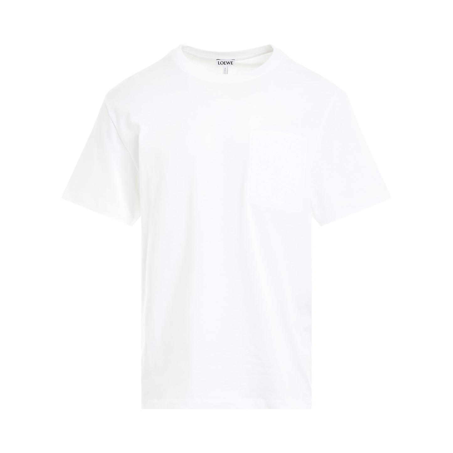 Anagram Logo Embroidered Relax Fit T-Shirt in White