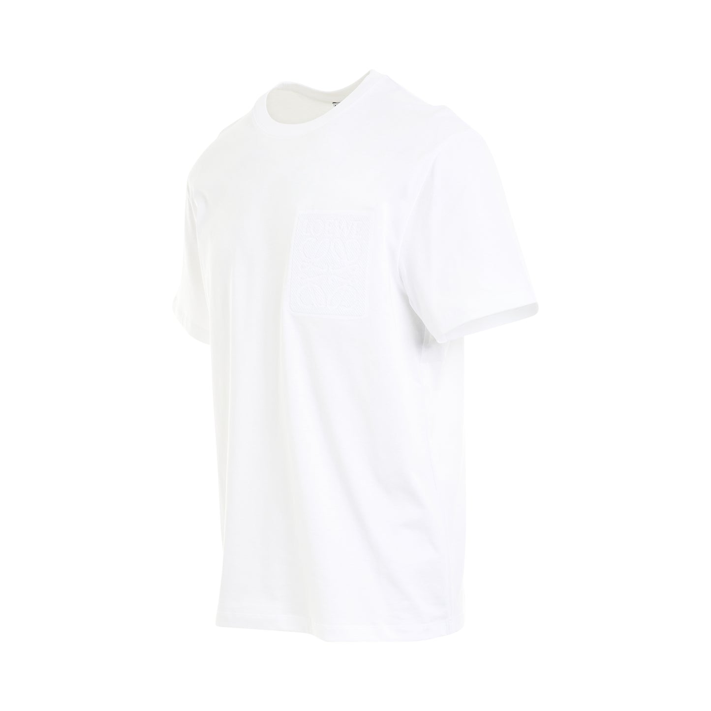 Anagram Logo Embroidered Relax Fit T-Shirt in White