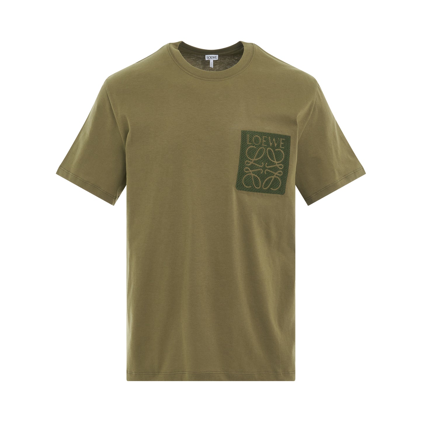 Anagram Logo Embroidered Relax Fit T-Shirt in Hunter Green