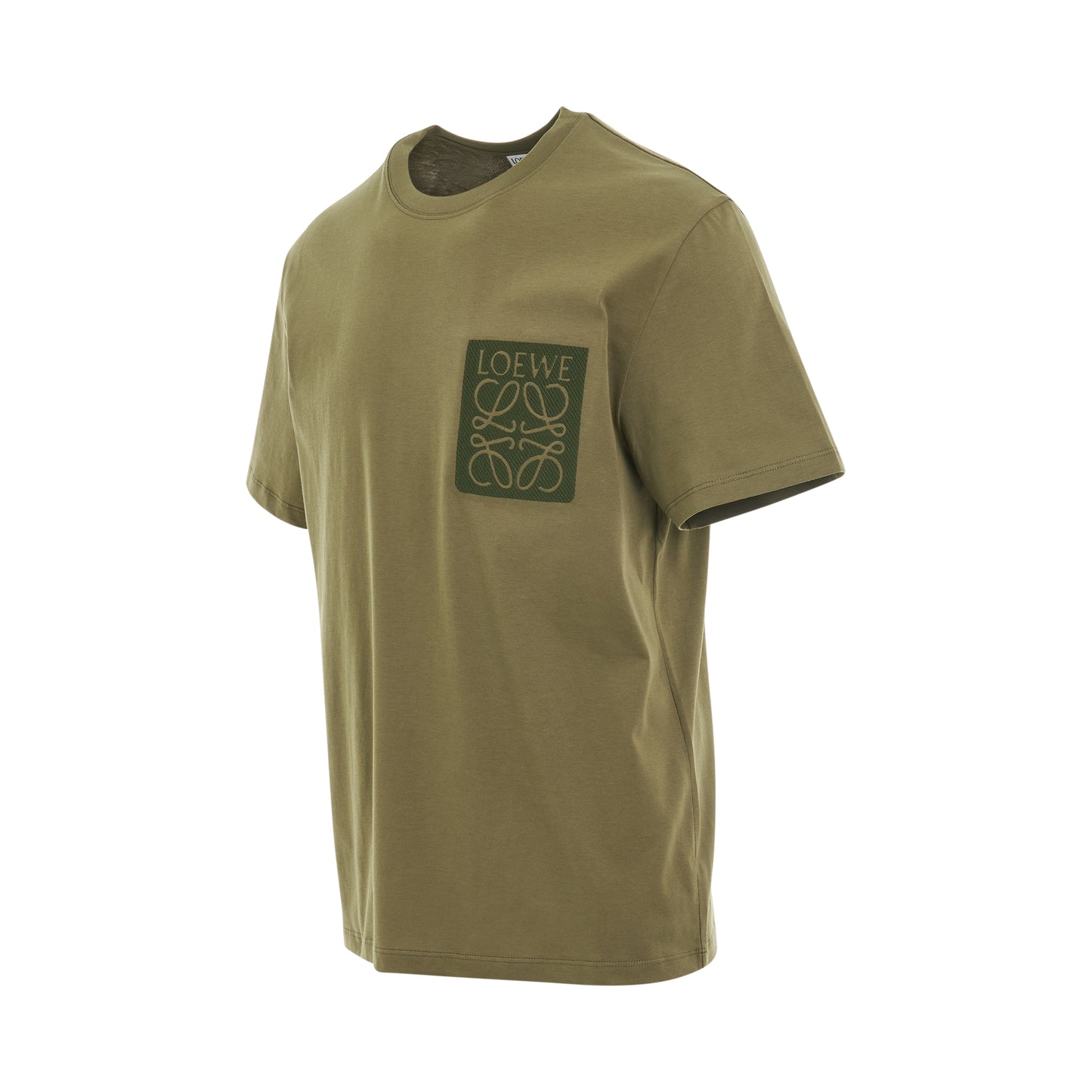 Anagram Logo Embroidered Relax Fit T-Shirt in Hunter Green