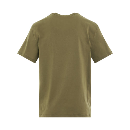 Anagram Logo Embroidered Relax Fit T-Shirt in Hunter Green