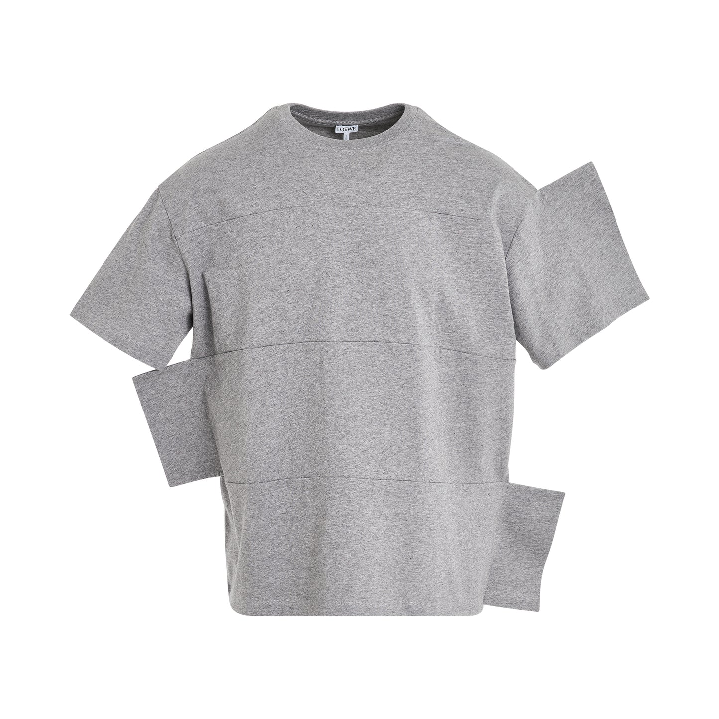 Distorted T-Shirt in Grey Melange