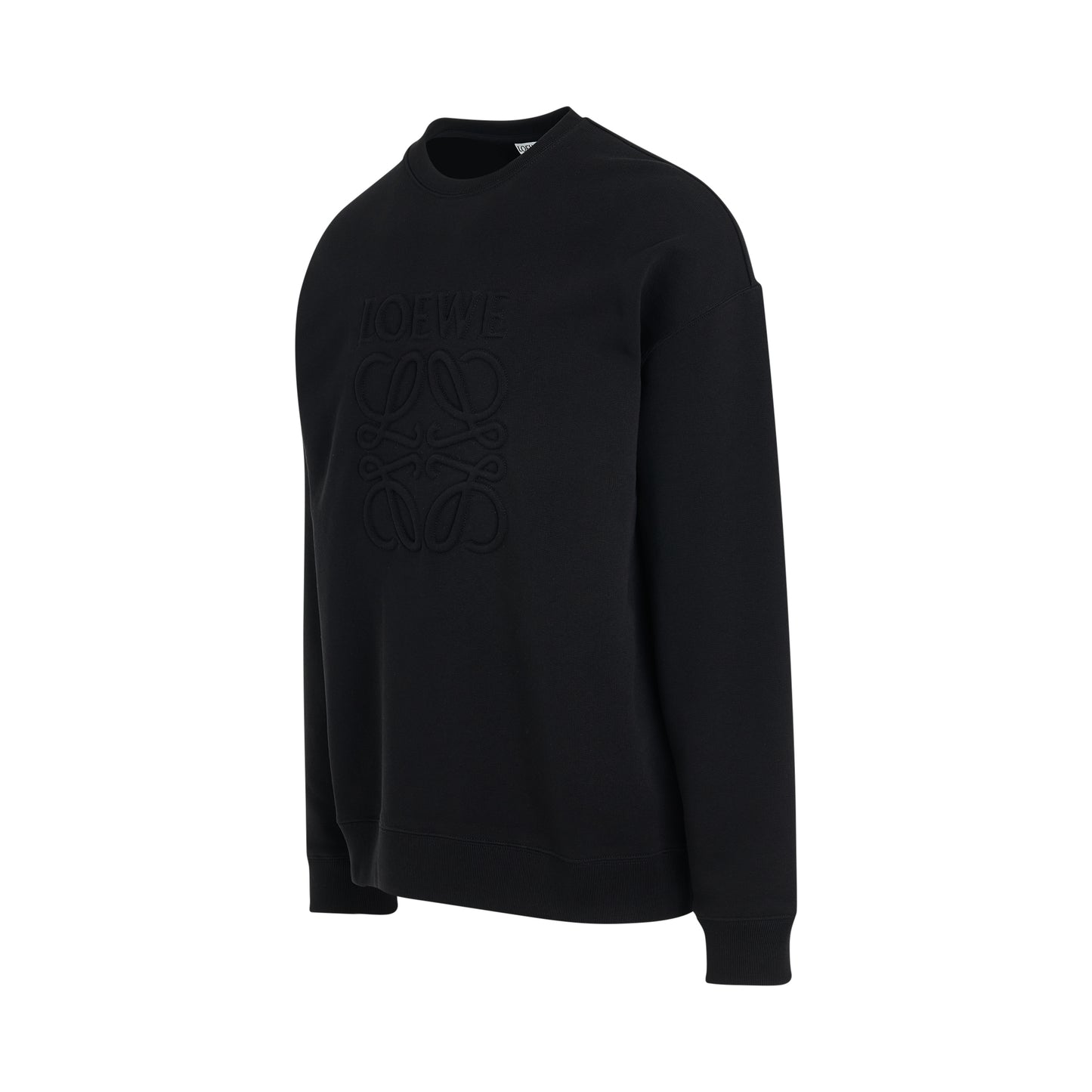 Anagram Logo Embossed Sweatshirt in Black