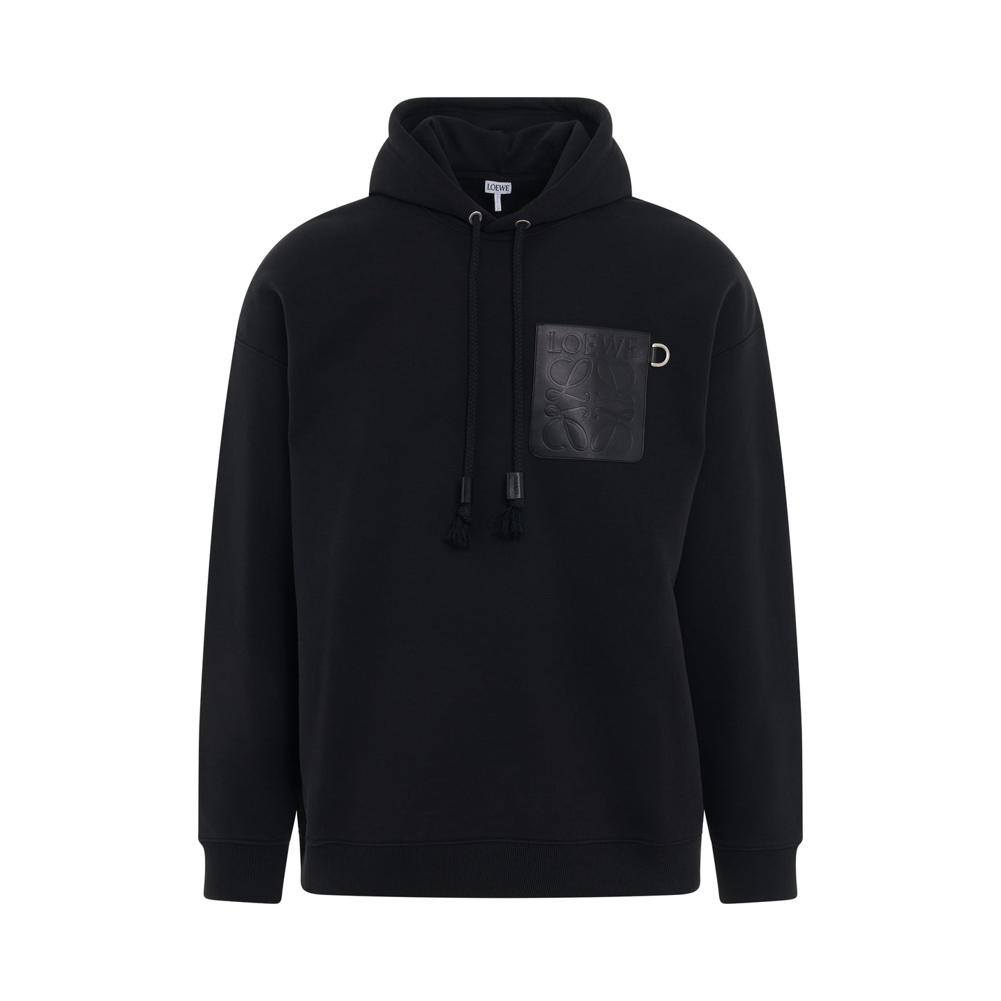 Anagram Patch Pocket Hoodie in Black