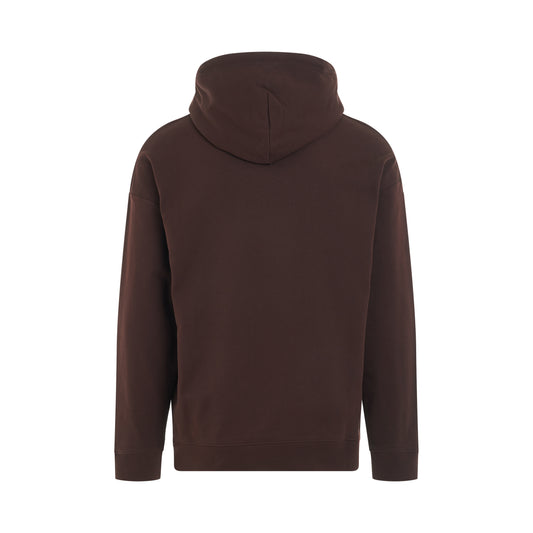 Anagram Patch Pocket Hoodie in Chocolate Brown