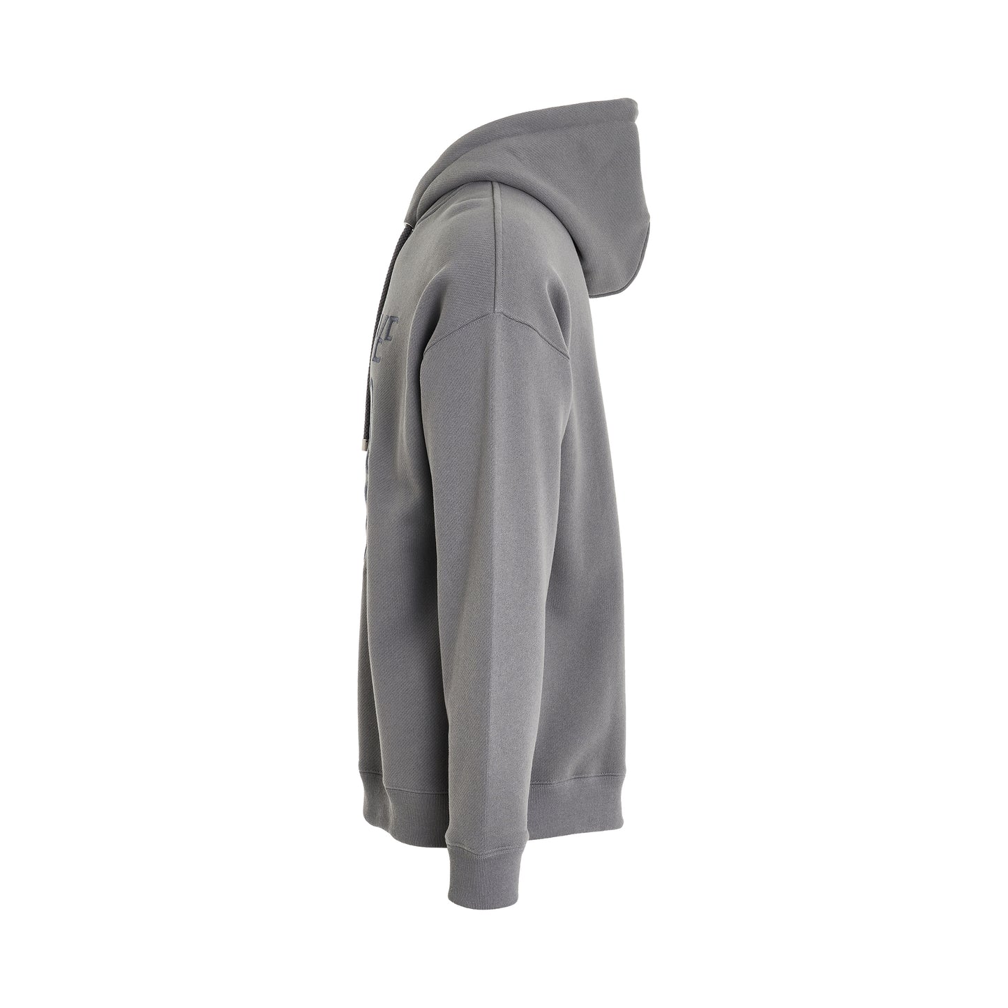 Embroidered Distorted Hoodie in Slate Grey