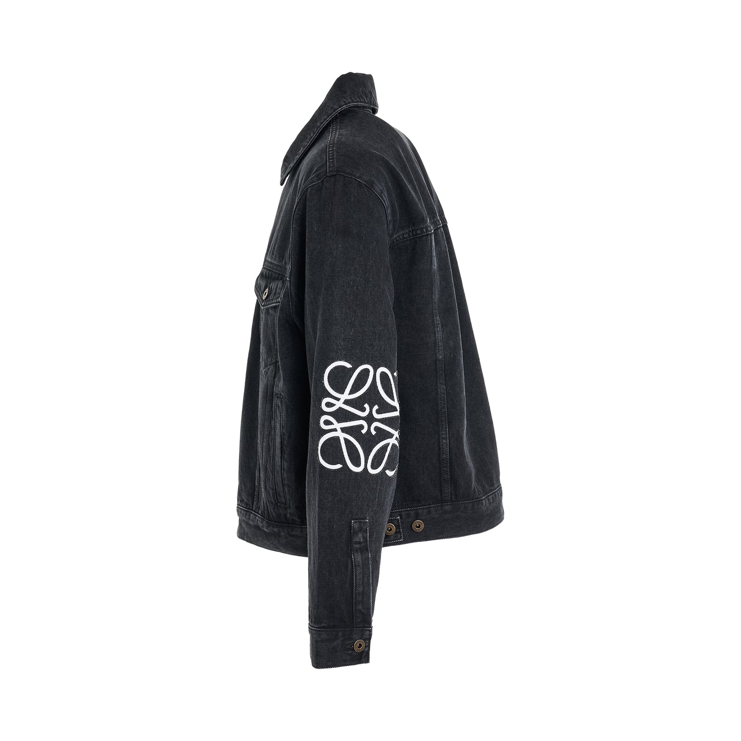 Anagram Jacket in Black Denim