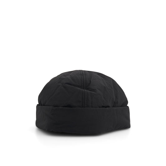 Webbing Padded Beanie in Black