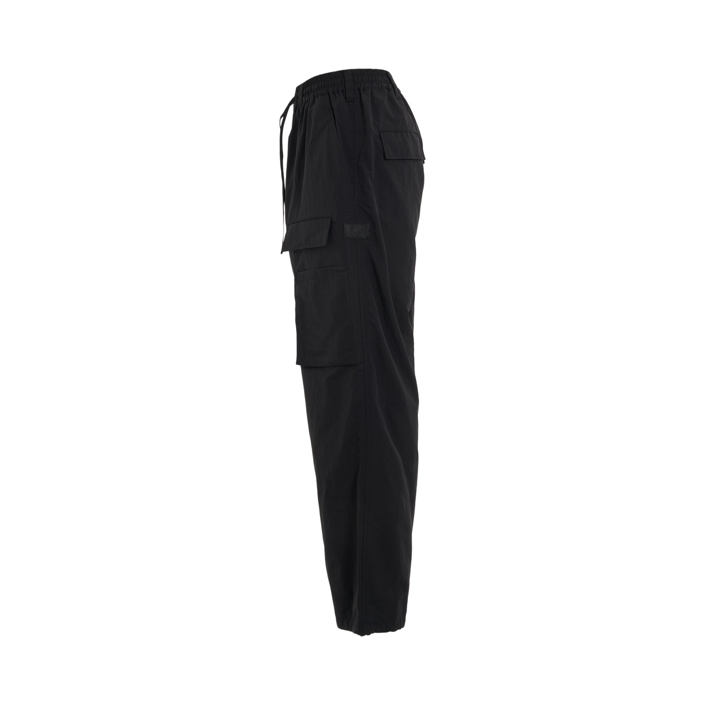 Crinkle Nylon Pants in Black