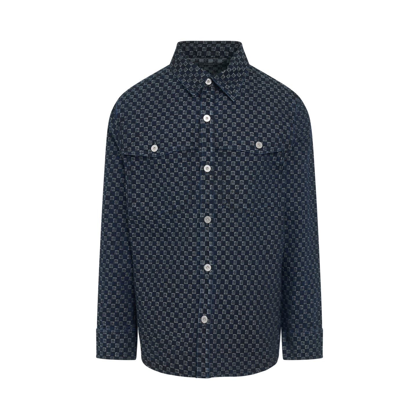 Monogram Jacquard Overshirt in Blue