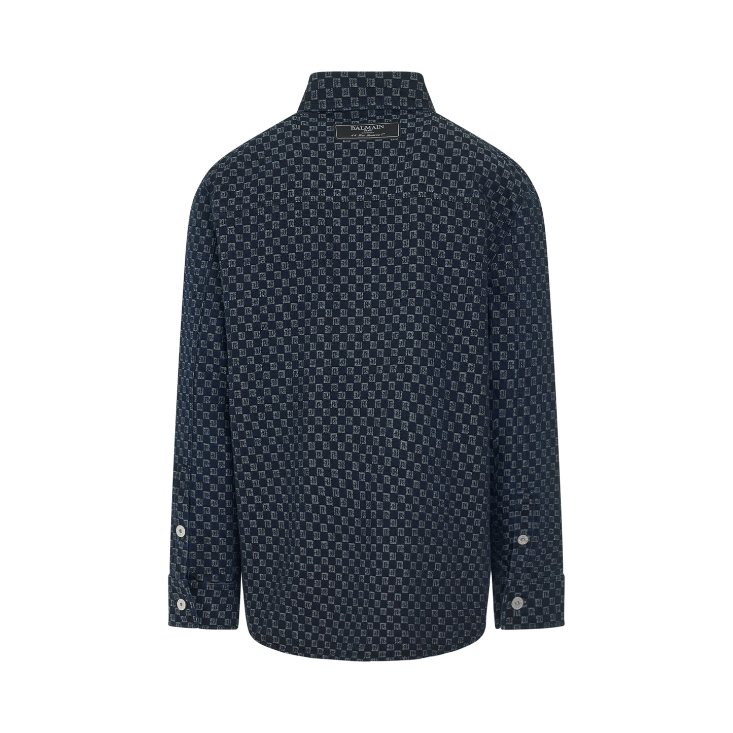 Monogram Jacquard Overshirt in Blue