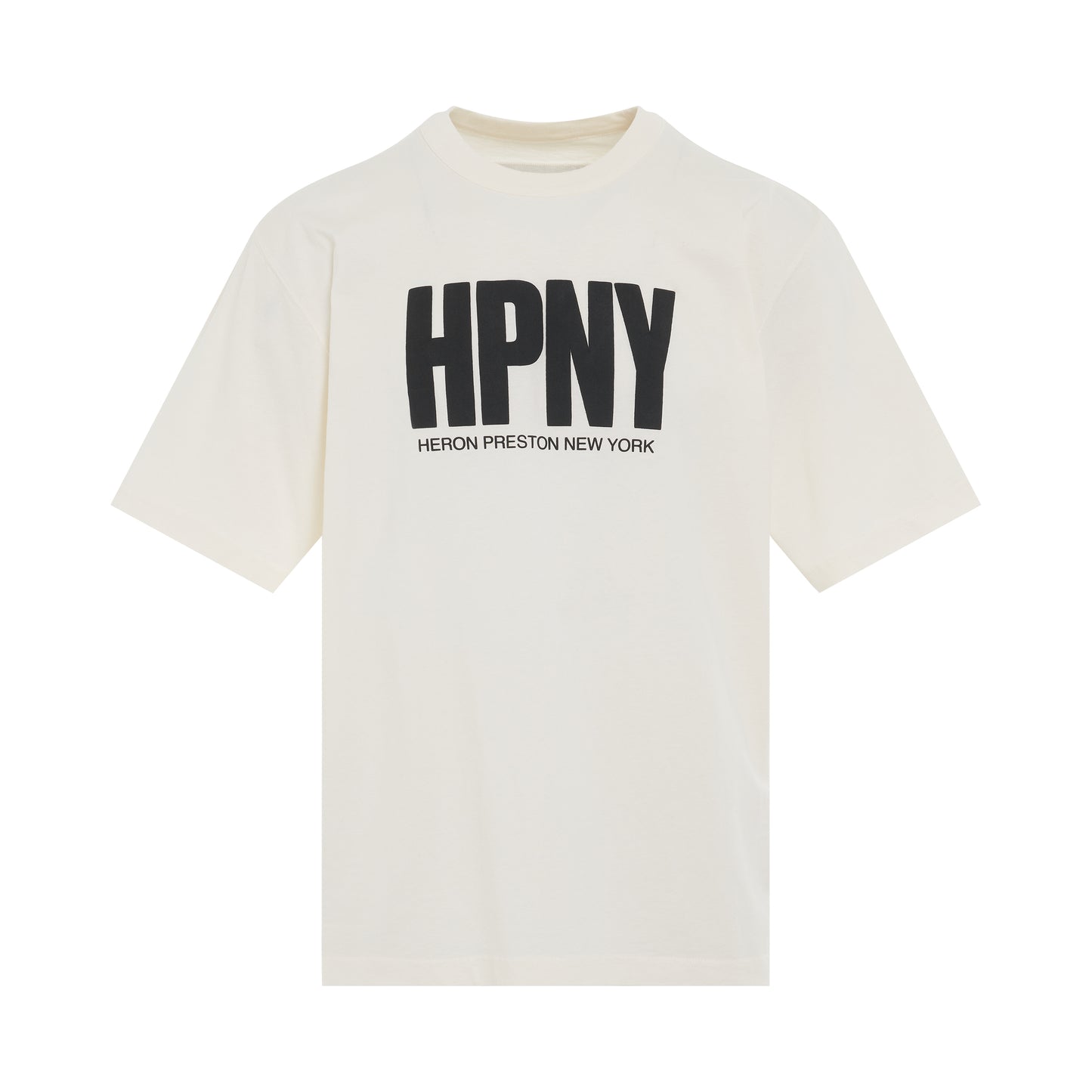 HPNY Regular Fit Short Sleeve T-Shirt in White/Black