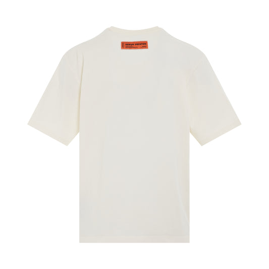 HPNY Regular Fit Short Sleeve T-Shirt in White/Black