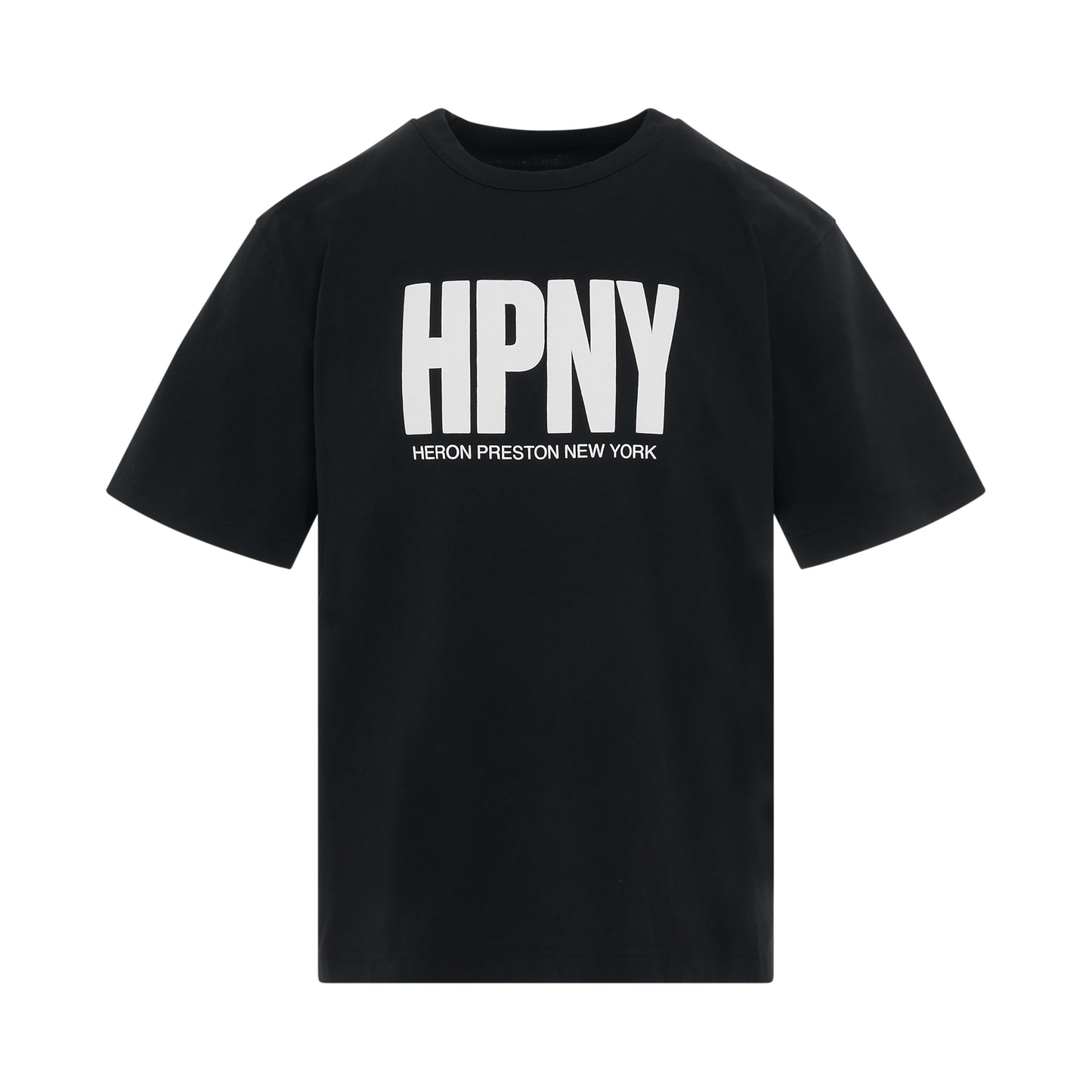 HPNY Print Regular Fit Short Sleeve T-Shirt in Black/White