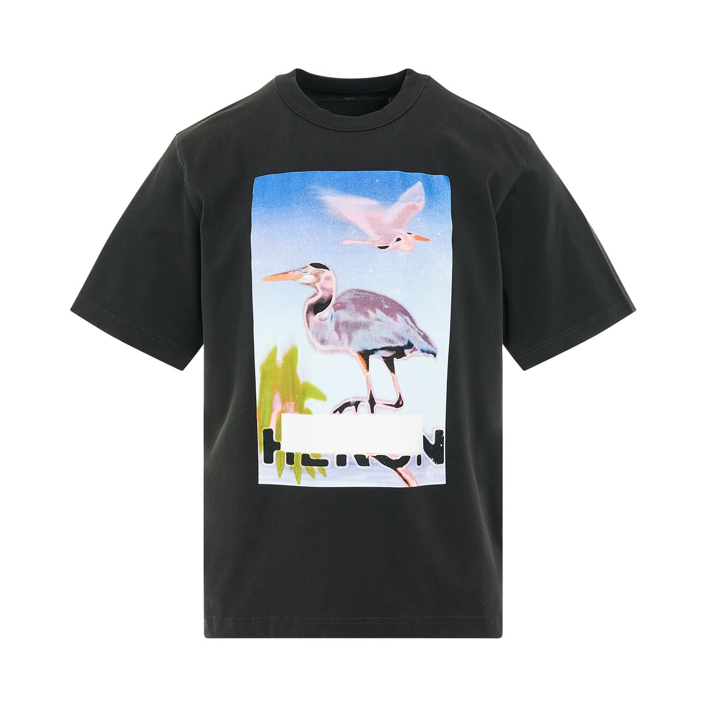 Heron Censored Short Sleeve T-Shirt in Black/Purple