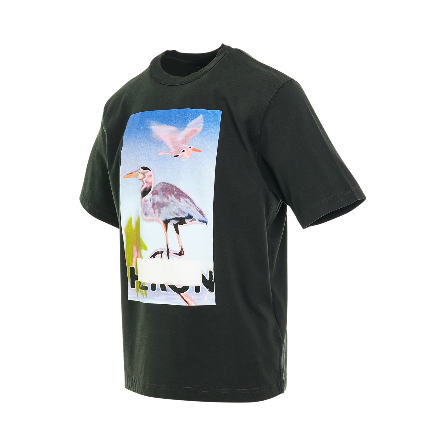 Heron Censored Short Sleeve T-Shirt in Black/Purple