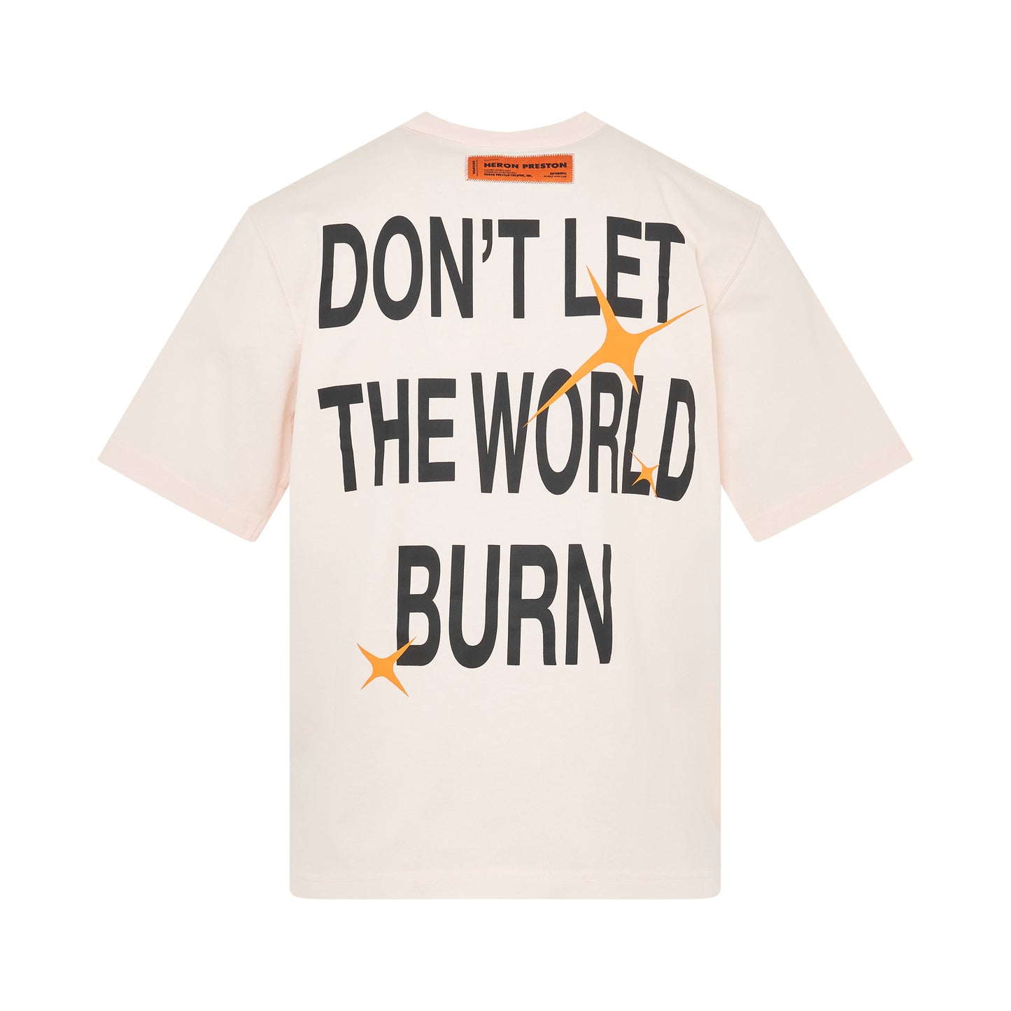 Heron Globe Burn Short Sleeve T-Shirt in Pink/Black