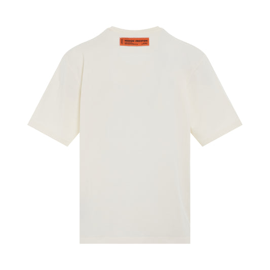 Censored Heron Short Sleeve T-Shirt in White/Light Blue