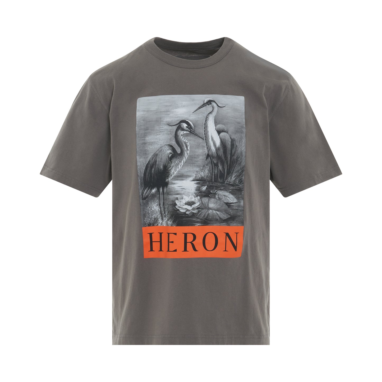 Heron BW S/S T-Shirt in Grey/Black