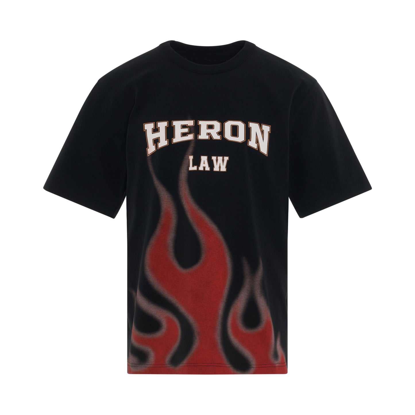 Heron Law Flames Short Sleeve T-Shirt in Black/Red