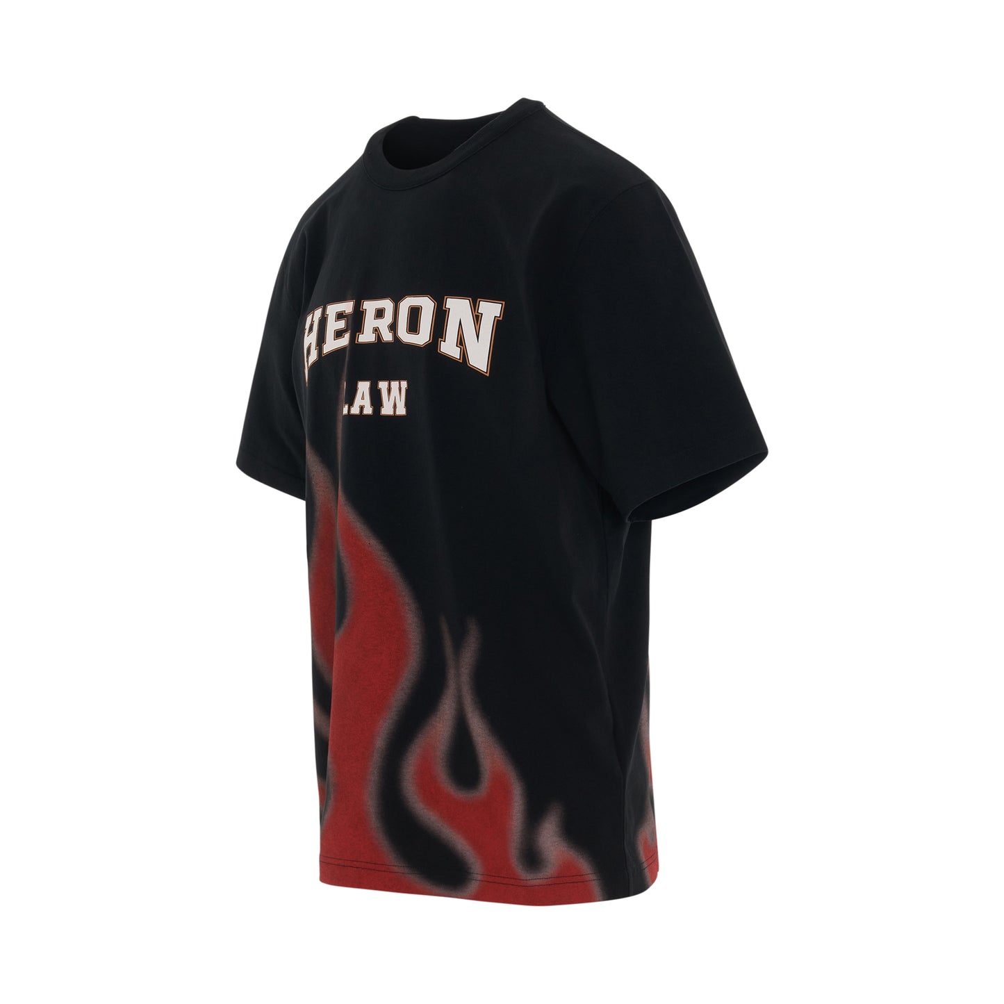 Heron Law Flames Short Sleeve T-Shirt in Black/Red