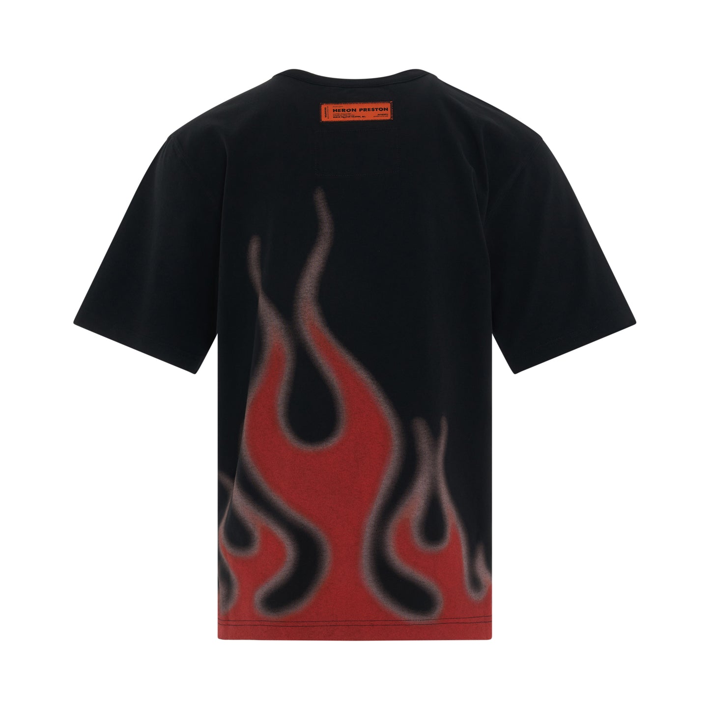 Heron Law Flames Short Sleeve T-Shirt in Black/Red