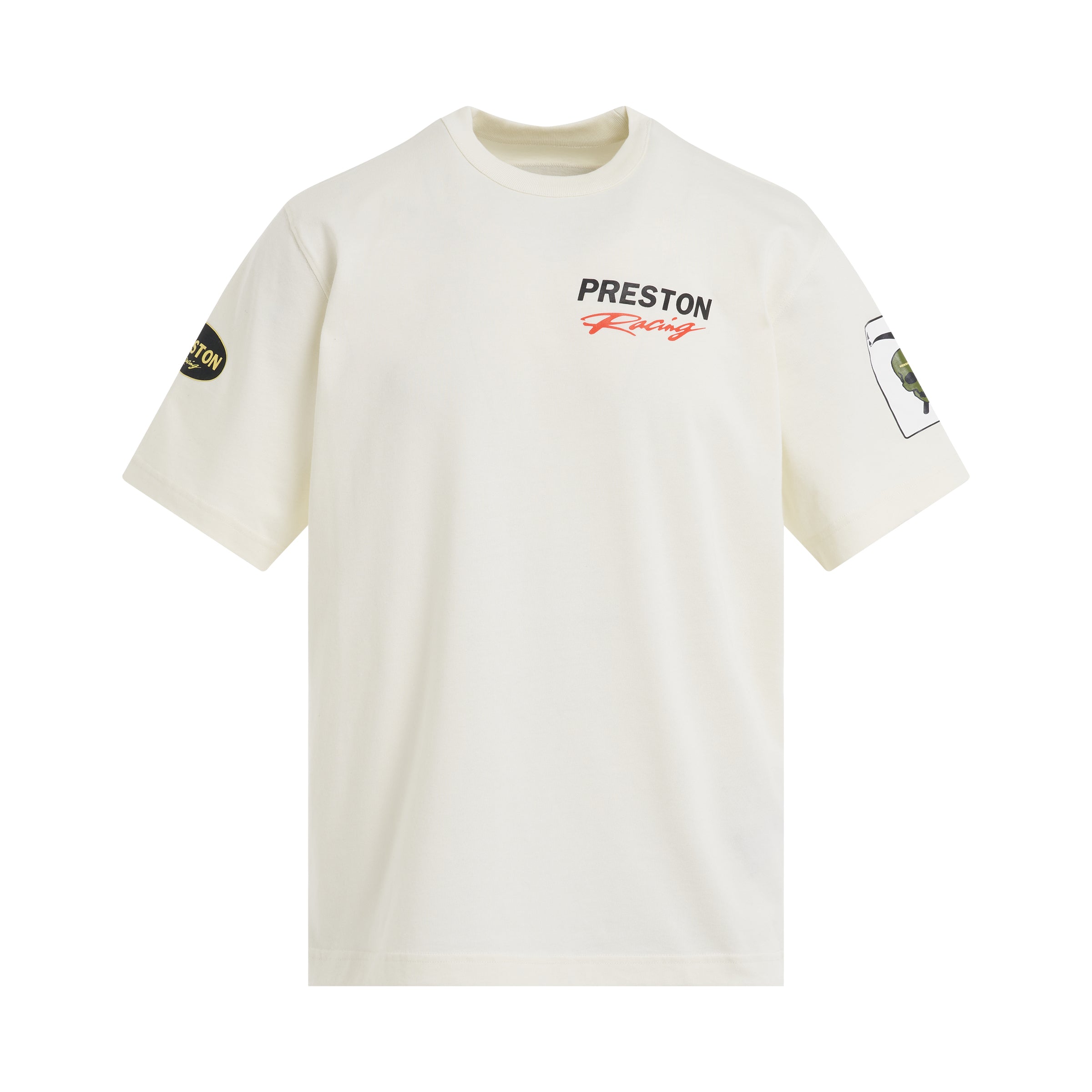 Preston Racing Short Sleeve T-Shirt in White/Black