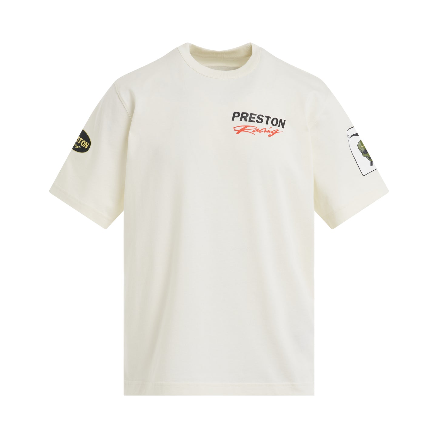 Preston Racing Short Sleeve T-Shirt in White/Black