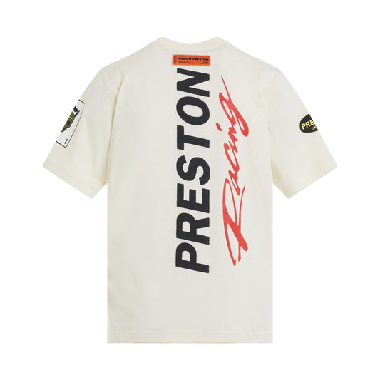 Preston Racing Short Sleeve T-Shirt in White/Black