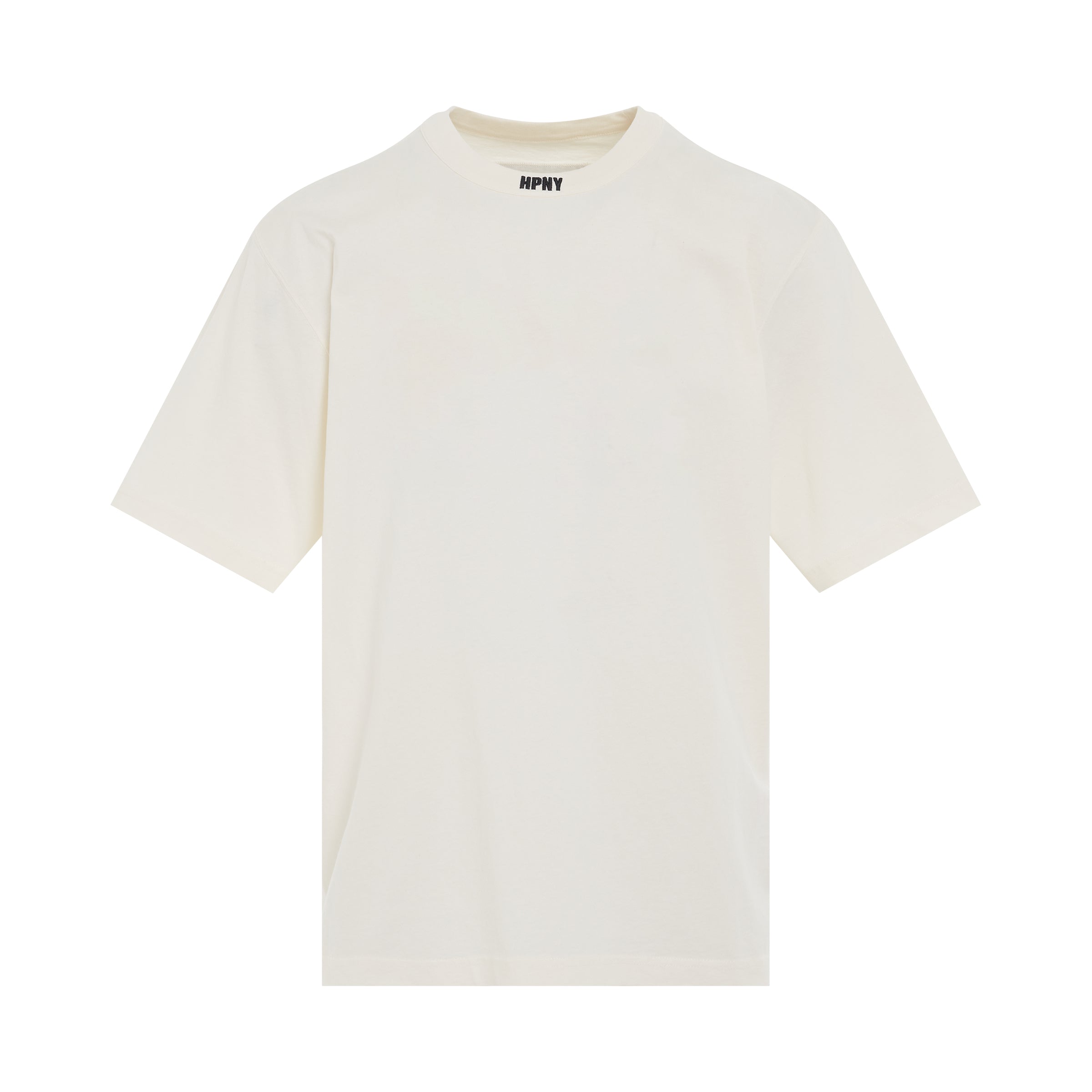 HPNY Embroidered Short Sleeve T-Shirt in White/Black