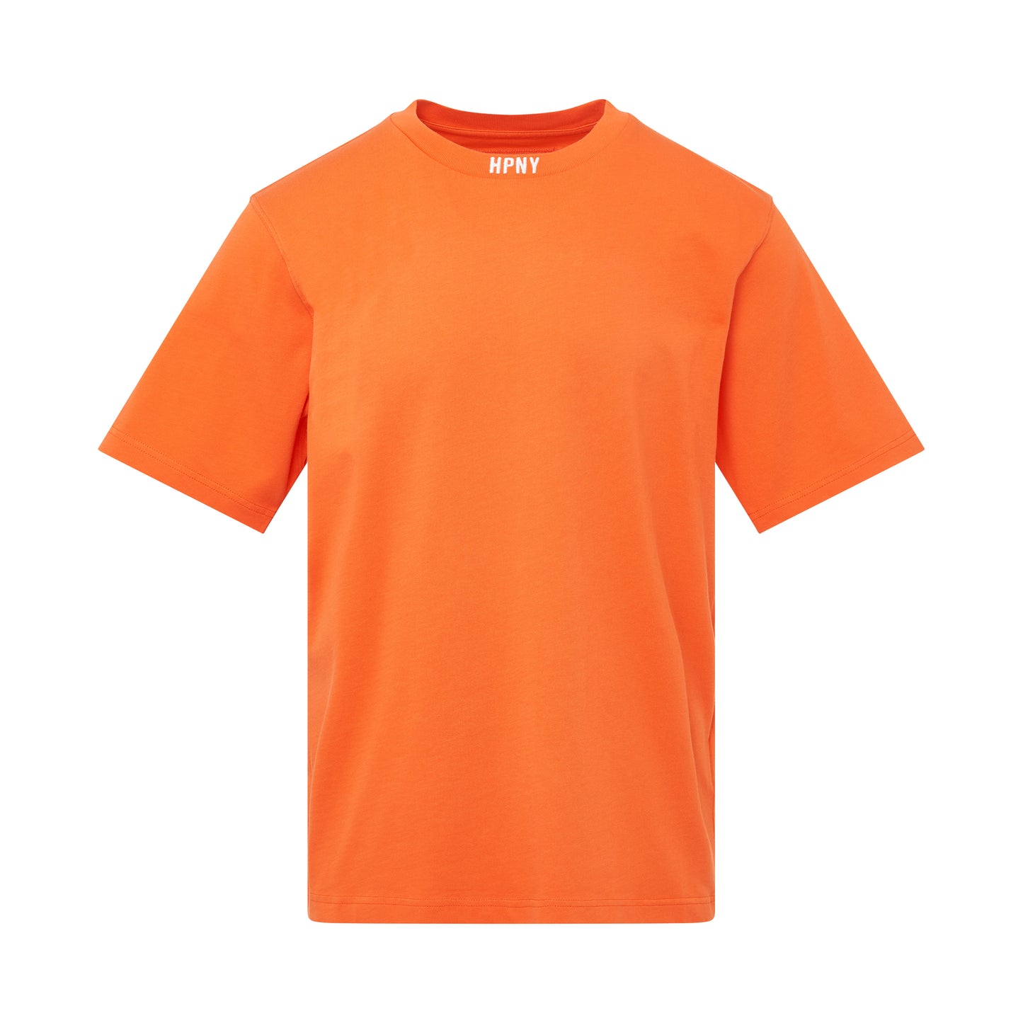 HPNY Embroidered Short Sleeve T-Shirt in Orange/White