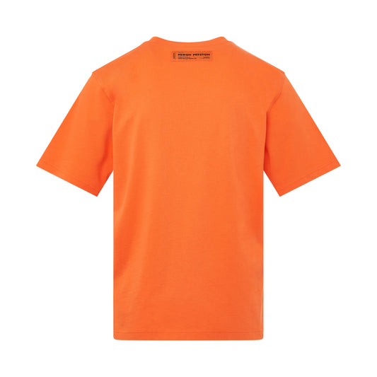 HPNY Embroidered Short Sleeve T-Shirt in Orange/White