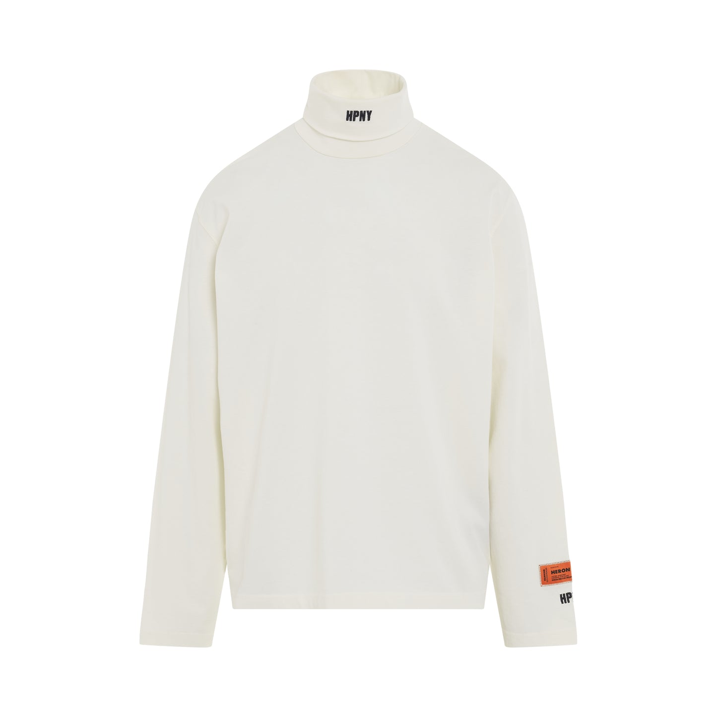 HPNY Embroidered Rollneck in White/Black