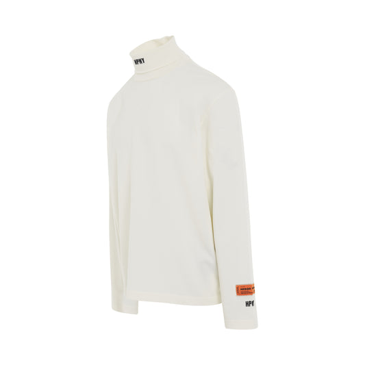 HPNY Embroidered Rollneck in White/Black