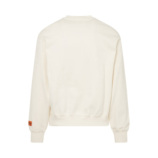 Heron Bird Painted Crewneck in Ivory/Red