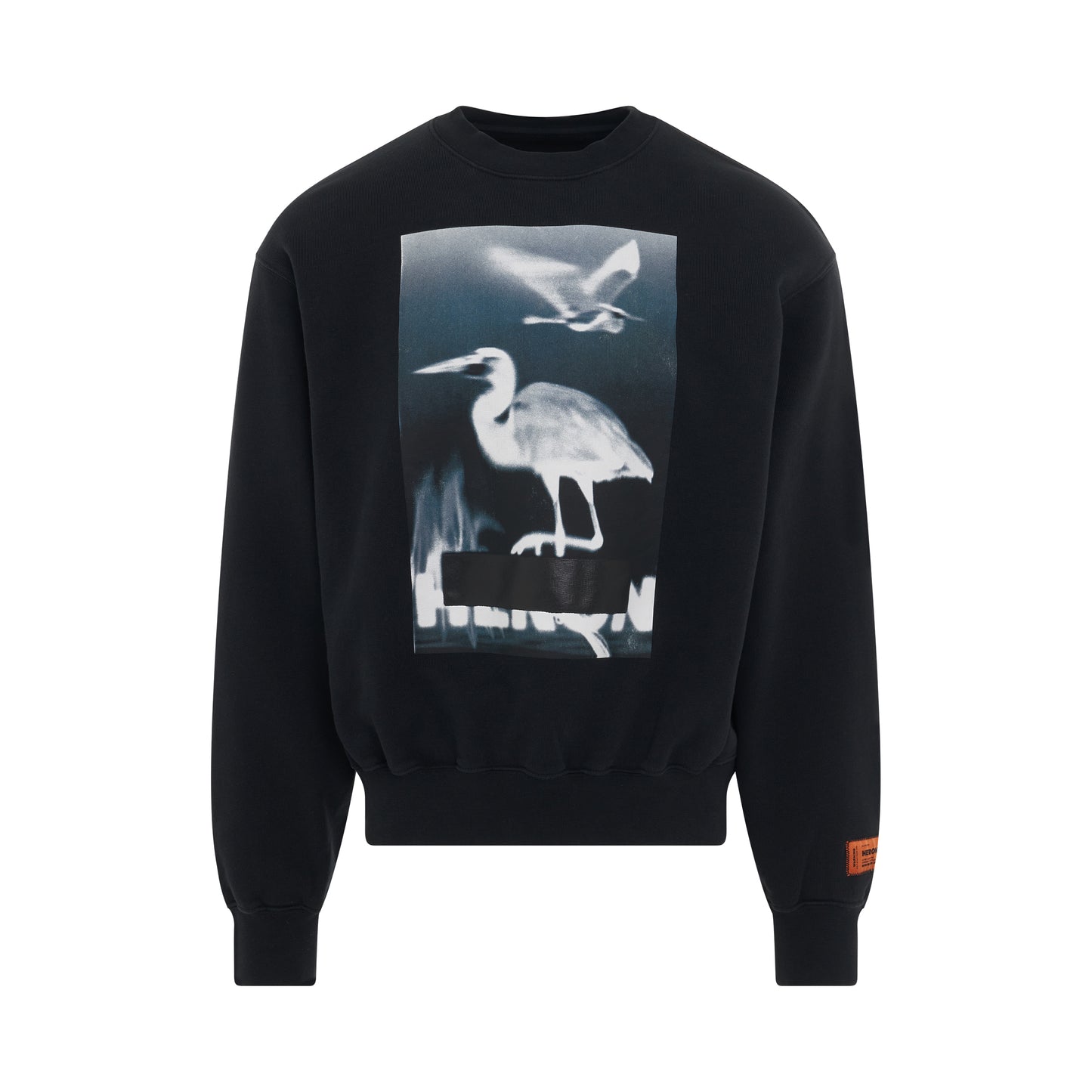 Censored Heron Crewneck in Black/White