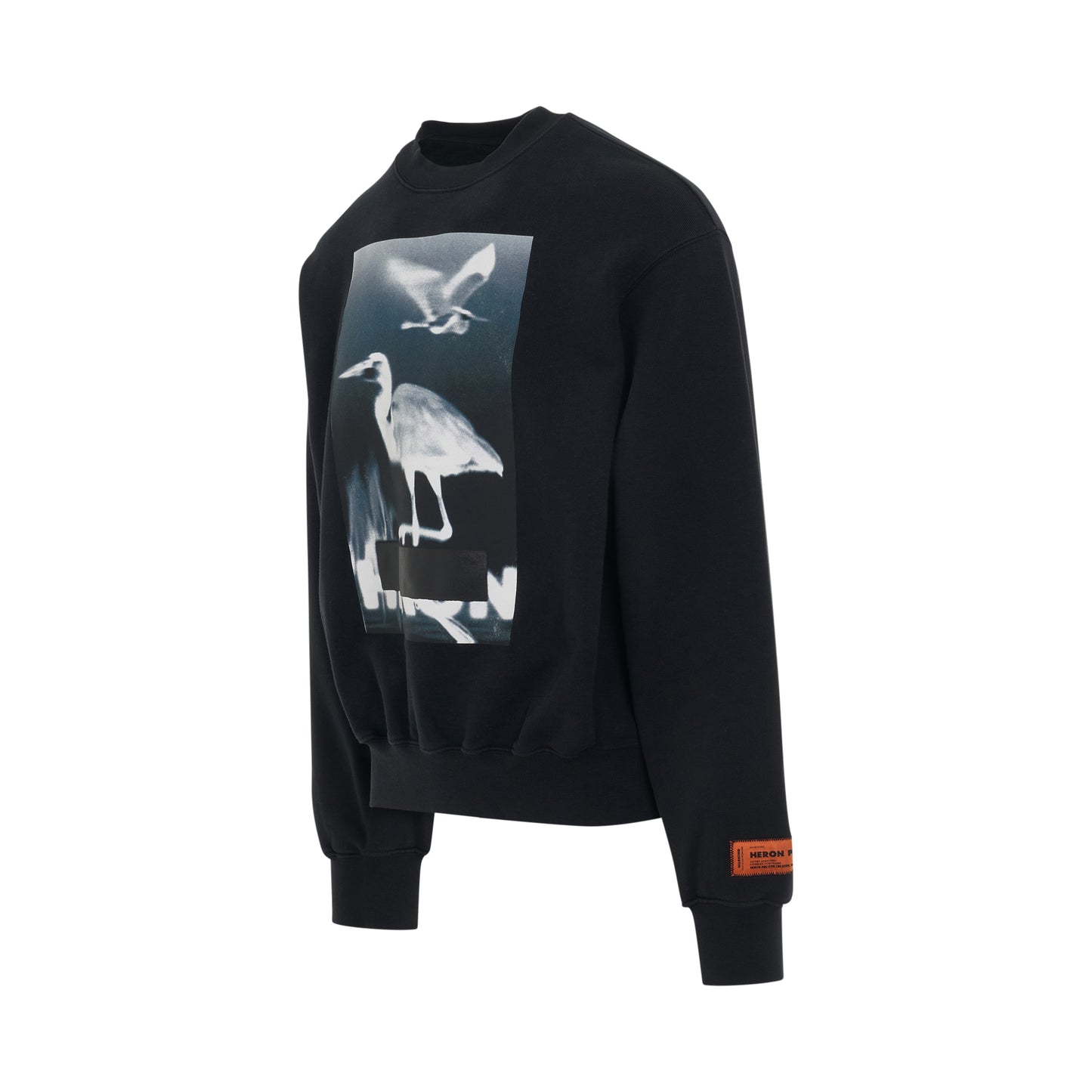 Censored Heron Crewneck in Black/White